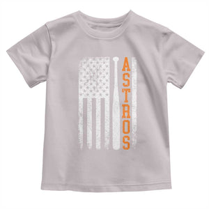 Vintage Astro Toddler T Shirt Last Name Baseball American Flag Retro Style 70s 80s 90s TS10 Ice Gray Print Your Wear