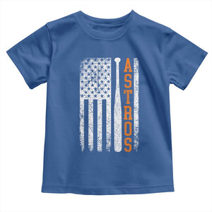 Vintage Astro Toddler T Shirt Last Name Baseball American Flag Retro Style 70s 80s 90s TS10 Royal Blue Print Your Wear