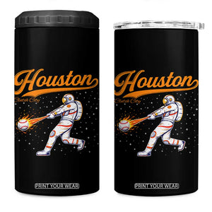 Houston Clutch City 4 in 1 Can Cooler Tumbler Astronaut Baseball Player In Space TS10 One Size: 16 oz Black Print Your Wear
