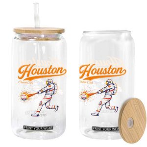 Houston Clutch City Glass Can Astronaut Baseball Player In Space TS10 Print Your Wear