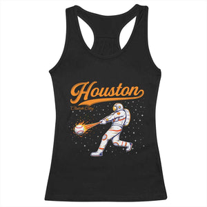 Houston Clutch City Racerback Tank Top Astronaut Baseball Player In Space TS10 Black Print Your Wear