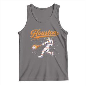 Houston Clutch City Tank Top Astronaut Baseball Player In Space TS10 Deep Heather Print Your Wear