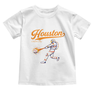 Houston Clutch City Toddler T Shirt Astronaut Baseball Player In Space TS10 White Print Your Wear