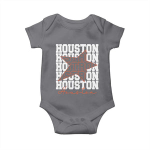 Houston Sport Baseball Fans Baby Onesie US State Vintage Graphic TS10 Charcoal Print Your Wear