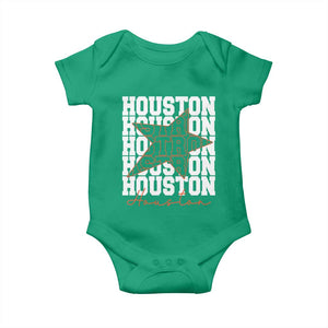 Houston Sport Baseball Fans Baby Onesie US State Vintage Graphic TS10 Irish Green Print Your Wear