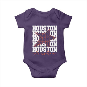 Houston Sport Baseball Fans Baby Onesie US State Vintage Graphic TS10 Purple Print Your Wear