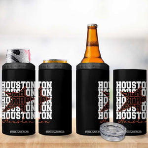 Houston Sport Baseball Fans 4 in 1 Can Cooler Tumbler US State Vintage Graphic TS10 Print Your Wear
