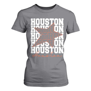 Houston Sport Baseball Fans T Shirt For Women US State Vintage Graphic TS10 Charcoal Print Your Wear