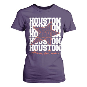 Houston Sport Baseball Fans T Shirt For Women US State Vintage Graphic TS10 Purple Print Your Wear