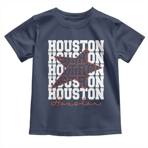 Houston Sport Baseball Fans Toddler T Shirt US State Vintage Graphic TS10 Navy Print Your Wear