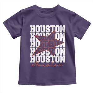 Houston Sport Baseball Fans Toddler T Shirt US State Vintage Graphic TS10 Purple Print Your Wear