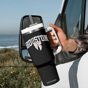 Retro Houston Tumbler With Handle Baseball Coquette Bow Varsity Vintage Sports 80s 90s TS10 Print Your Wear