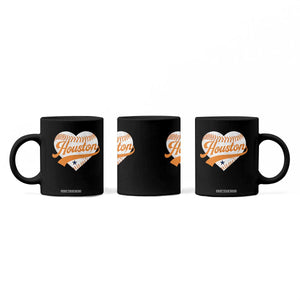 Houston Clutch City Coffee Mug Baseball Heart Varsity Script Vintage Sports Fans TS10 Print Your Wear