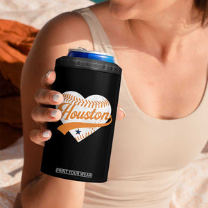 Houston Clutch City 4 in 1 Can Cooler Tumbler Baseball Heart Varsity Script Vintage Sports Fans TS10 Print Your Wear