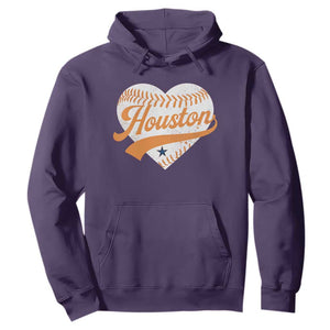 Houston Clutch City Hoodie Baseball Heart Varsity Script Vintage Sports Fans TS10 Purple Print Your Wear