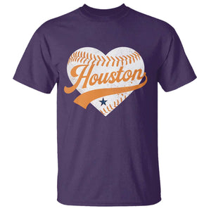 Houston Clutch City T Shirt Baseball Heart Varsity Script Vintage Sports Fans TS10 Purple Print Your Wear