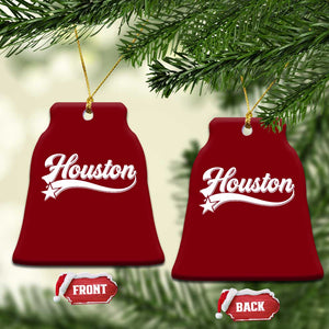 Retro Houston Ceramic Ornament Varsity Script Vintage Sports Jersey Style 80s 90s TS10 Print Your Wear