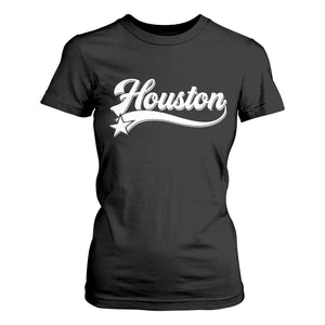 Retro Houston T Shirt For Women Varsity Script Vintage Sports Jersey Style 80s 90s TS10 Black Print Your Wear