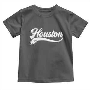 Retro Houston Toddler T Shirt Varsity Script Vintage Sports Jersey Style 80s 90s TS10 Dark Heather Print Your Wear