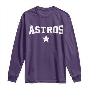Vintage Astro Varsity Name Long Sleeve Shirt Retro Throwback Athletic Sports Style 80s 90s TS10 Purple Print Your Wear