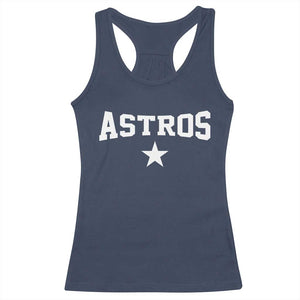 Vintage Astro Varsity Name Racerback Tank Top Retro Throwback Athletic Sports Style 80s 90s TS10 Navy Print Your Wear