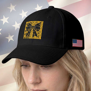 Pittsburgh Coquette Bow Baseball Cap Retro Sports Style Pirate Skull TS10 Print Your Wear
