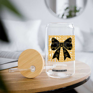 Pittsburgh Coquette Bow Glass Can Retro Sports Style Pirate Skull TS10 Print Your Wear