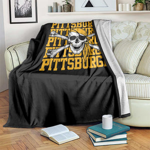 Pittsburgh Lovers Throw Blanket Retro Pennsylvania Steel City Pirate Skull TS10 Print Your Wear