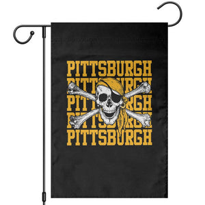 Pittsburgh Lovers Garden Flag Retro Pennsylvania Steel City Pirate Skull TS10 Black Print Your Wear