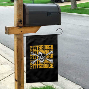 Pittsburgh Lovers Garden Flag Retro Pennsylvania Steel City Pirate Skull TS10 Print Your Wear