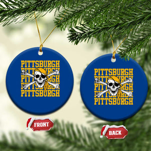 Pittsburgh Lovers Ceramic Ornament Retro Pennsylvania Steel City Pirate Skull TS10 1pc Blue Print Your Wear
