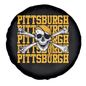 Pittsburgh Lovers Spare Tire Cover Retro Pennsylvania Steel City Pirate Skull TS10 Print Your Wear