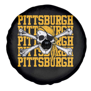 Pittsburgh Lovers Spare Tire Cover Retro Pennsylvania Steel City Pirate Skull TS10 Print Your Wear