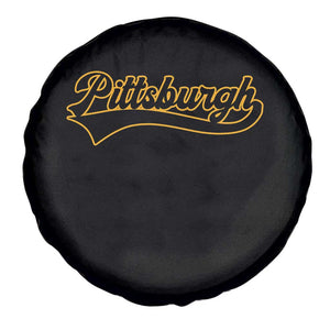 Vintage Pittsburgh Spare Tire Cover Varsity Script Retro Sports Jersey Style Baseball Fans TS10 Print Your Wear