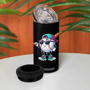 Baseball Life Style 4 in 1 Can Cooler Tumbler Youth Drip Baseball Boys Kid TS10 Print Your Wear