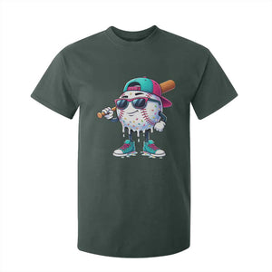 Baseball Life Style T Shirt For Kid Youth Drip Baseball Boys Kid TS10 Dark Forest Green Print Your Wear