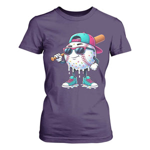Baseball Life Style T Shirt For Women Youth Drip Baseball Boys Kid TS10 Purple Print Your Wear