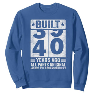40th Birthday Sweatshirt Built 40 Years Ago All Parts Original Gifts TS10 Royal Blue Print Your Wear