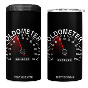 Funny 50th Birthday 4 in 1 Can Cooler Tumbler Oldometer Odometer 50 Year Old Joke TS10 One Size: 16 oz Black Print Your Wear