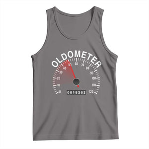 Funny 50th Birthday Tank Top Oldometer Odometer 50 Year Old Joke TS10 Deep Heather Print Your Wear