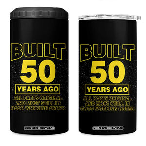 Funny 50th Birthday 4 in 1 Can Cooler Tumbler Galaxy Built 50 Years Ago Parts Original TS10 One Size: 16 oz Black Print Your Wear