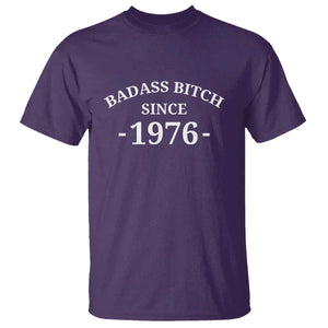 Funny 50th Birthday T Shirt Badass Bih Since 1976 TS10 Purple Print Your Wear