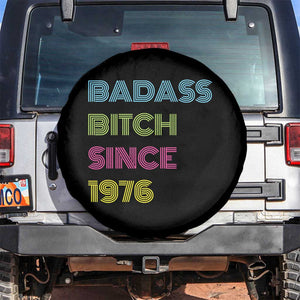 Funny 50th Birthday Spare Tire Cover Retro Vintage Badass Bih Since 1976 TS10 No hole Black Print Your Wear