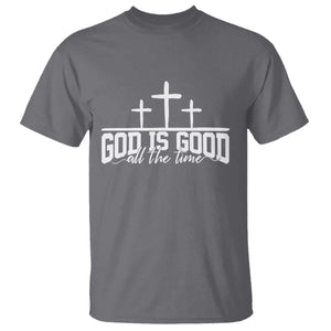 God Is Good T Shirt Jesus Cross Minimal Religious Faith Bible Verse Inspirational TS10 Charcoal Print Your Wear