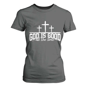 God Is Good T Shirt For Women Jesus Cross Minimal Religious Faith Bible Verse Inspirational TS10 Dark Heather Print Your Wear