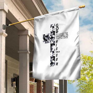 Son Of God Jesus Garden Flag Camo Christ Cross Christian 9 John 3 16 TS10 Print Your Wear