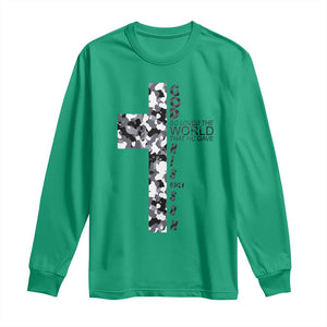 Son Of God Jesus Long Sleeve Shirt Camo Christ Cross Christian 9 John 3 16 TS10 Irish Green Print Your Wear