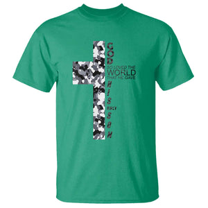Son Of God Jesus T Shirt Camo Christ Cross Christian 9 John 3 16 TS10 Irish Green Print Your Wear