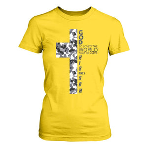 Son Of God Jesus T Shirt For Women Camo Christ Cross Christian 9 John 3 16 TS10 Daisy Print Your Wear