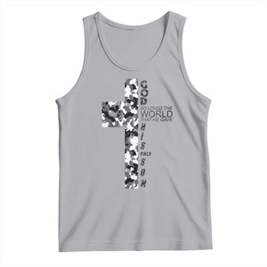 Son Of God Jesus Tank Top Camo Christ Cross Christian 9 John 3 16 TS10 Athletic Heather Print Your Wear